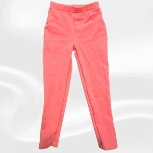 Adventurewear Girls Pink Stretch Pants | Size 6X Thick Cotton Leggings with Back